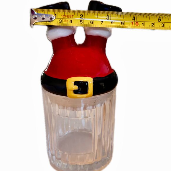 Santa Glass Storage Jar Candy Tea Container Christmas Decoration - Picture 8 of 8